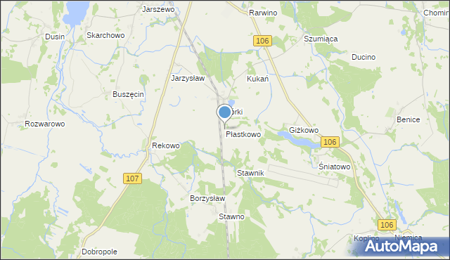 mapa Płastkowo, Płastkowo na mapie Targeo